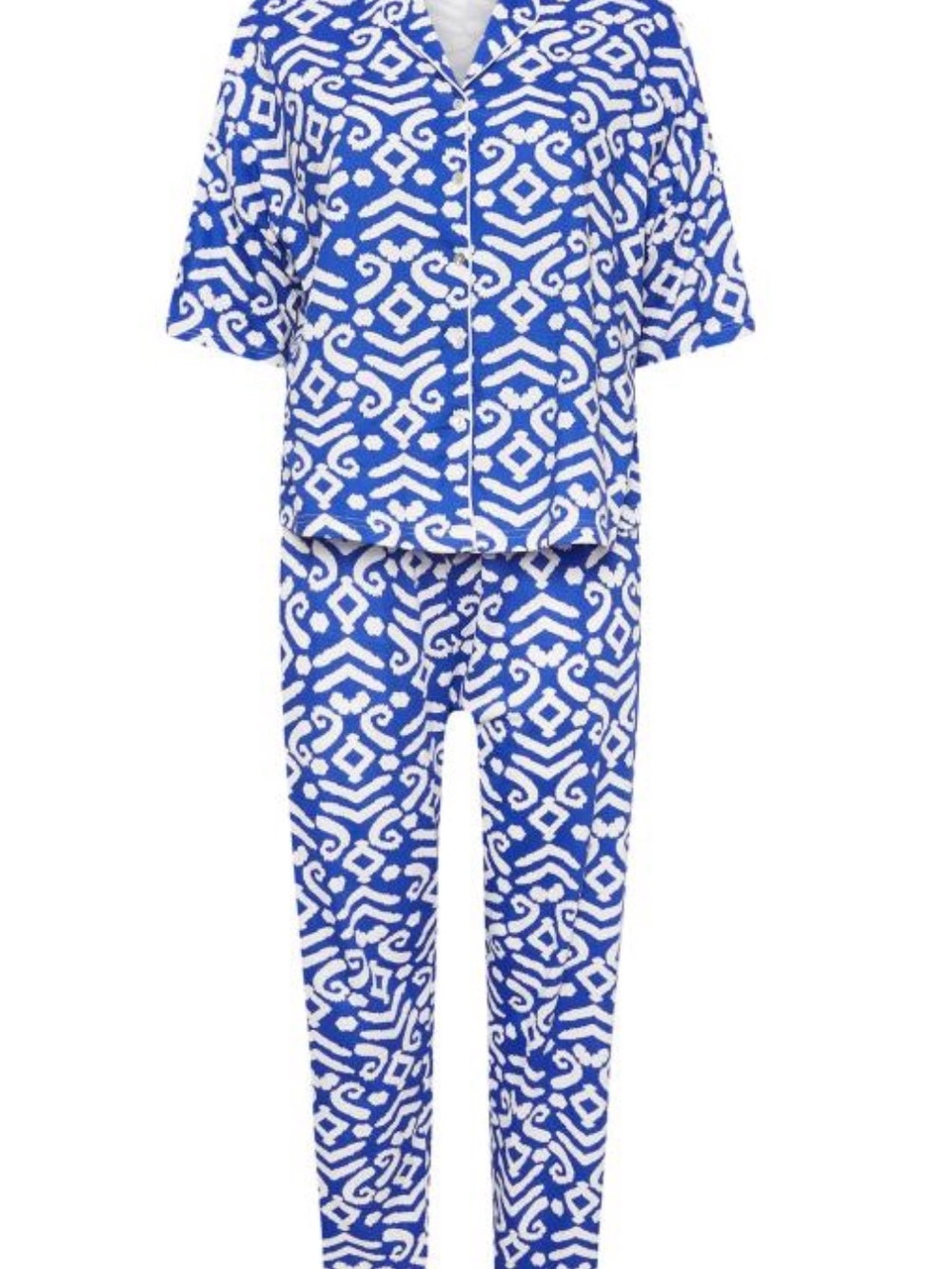 Vintage- Blue and White Patterned 100% cotton pajama set